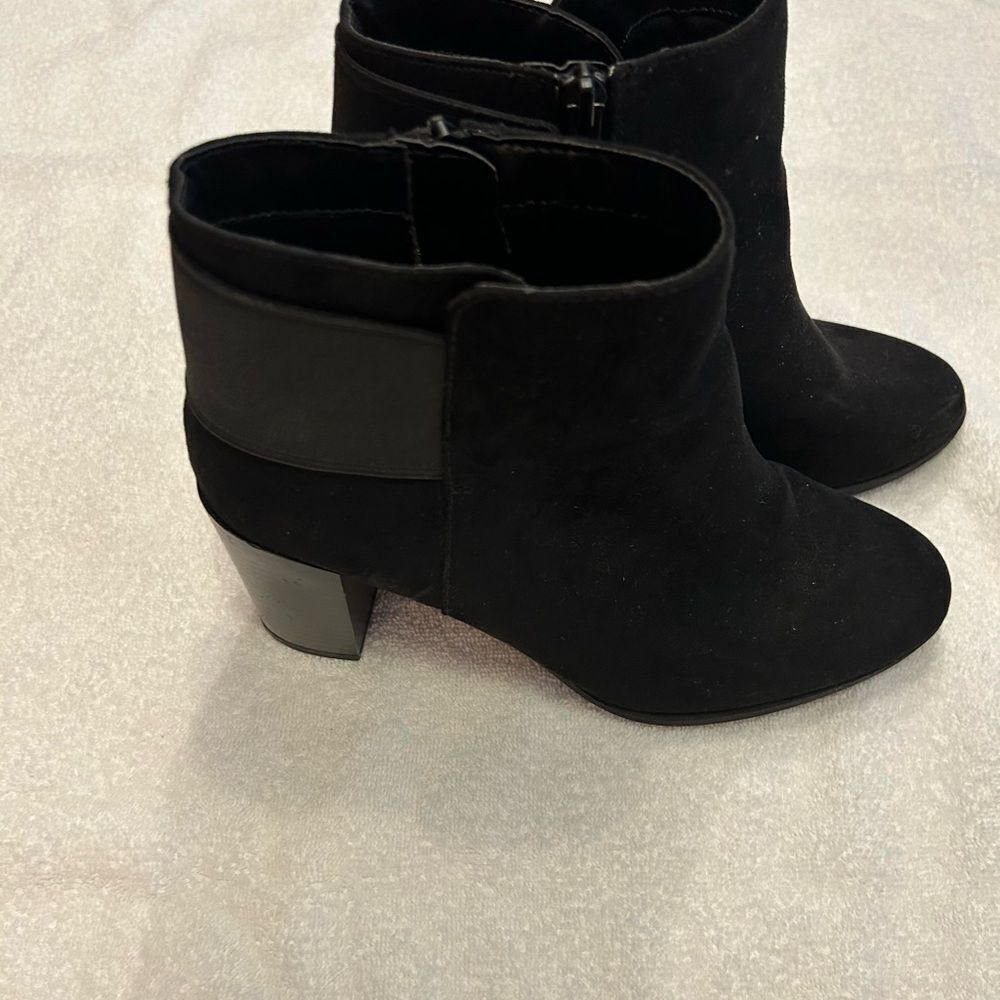 a new day Black Ankle Booties with Block Heel